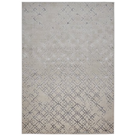 Bellevue Dagmar 1-3/4' x 2-3/4' Polyester Geometric Rectangular Throw Rug From the Owen Collection Fawn / Silver