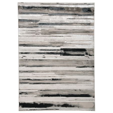 Bellevue D'Arcy 1-3/4' x 2-3/4' Polyester Abstract Rectangular Throw Rug From the Owen Collection Sterling