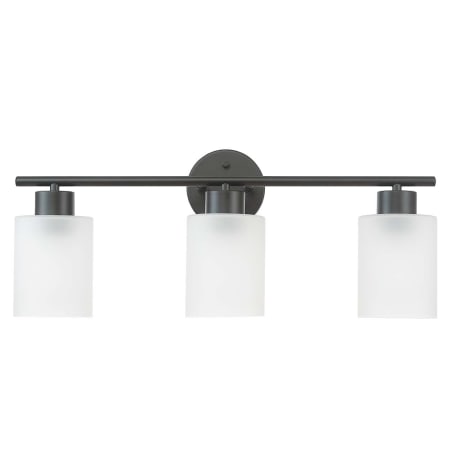 Bellevue Lydia 3 Light 23" Wide Bathroom Vanity Light with Frosted Glass Shades Matte Black