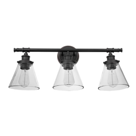 Bellevue Dynamix 3 Light 25" Wide Bathroom Vanity Light Oil Rubbed Bronze