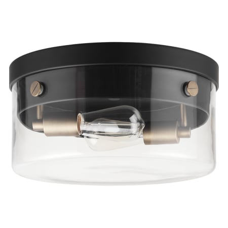 Bellevue Fomos 2 Light 13" Wide Flush Mount Drum Ceiling Fixture Matte Black