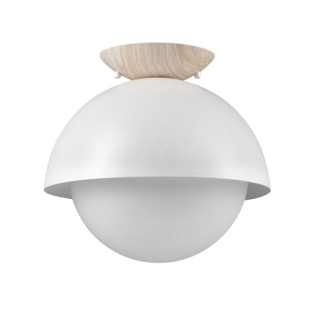 Bellevue Polaris 10" Wide Semi-Flush Globe Ceiling Fixture Matte White