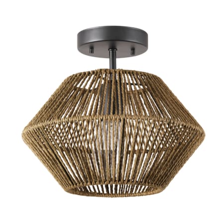 Bellevue Braticus 12" Wide Semi-Flush Ceiling Fixture Matte Black