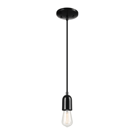 Bellevue Armgrim 5" Wide Mini Pendant Glossy Black