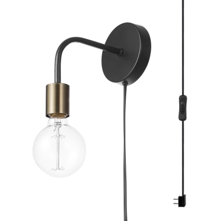 Bellevue Goliath 9" Tall Hardwired or Plug-In Wall Sconce Matte Black