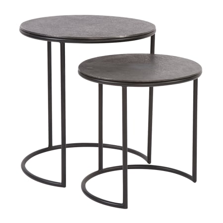 Bellevue 19" C-Table Metal Accent Table Textured Graphite