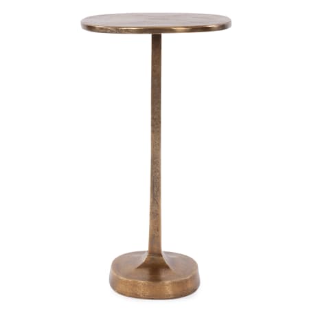 Bellevue 13" Pedestal Aluminum Accent Table Antique Brass