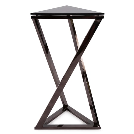 Bellevue Gareth 18" Glass and Stainless Steel Accent Table Black Nickel
