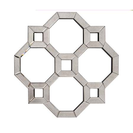 Bellevue 20-1/2" x 20-1/2" Beveled MDF Framed Accent Mirror Antique Gray