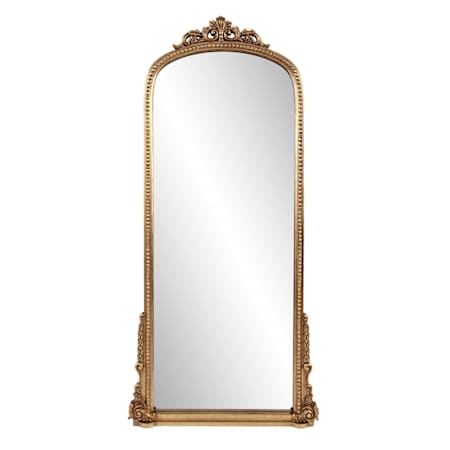 Bellevue 71-7/8" x 33-7/8" Arched Wood Framed Accent Mirror Antique Gold