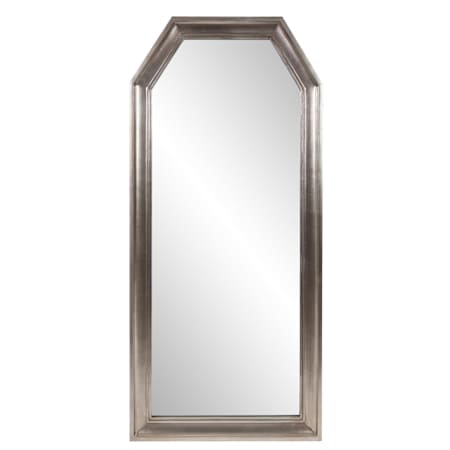 Bellevue 63" x 29-1/8" Arched Wood Framed Accent Mirror Antique Silver