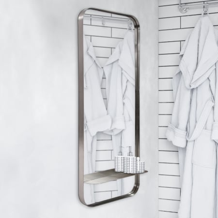 Bellevue 20" W x 44" H Rectangular Framed Bathroom Mirror Brushed Silver