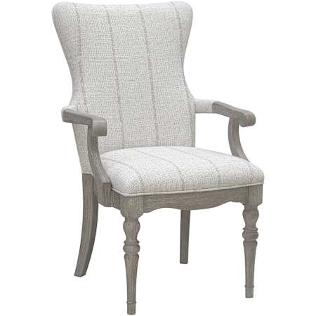 Bellevue Abbotts Glen 25" Wood Polyester Dinner Chair Windmill Grey