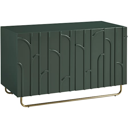 Bellevue Pulaski Accents 49" Wide 2 Door Solid Hardwood and Veneer Accent Cabinet Green