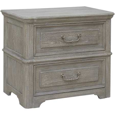 Bellevue Abbotts Glen 32" Wide Oak Wood Nightstand Windmill Grey