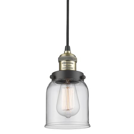 Bellevue Mabel 5" Wide Mini Pendant with Clear Glass Shade Black Antique Brass