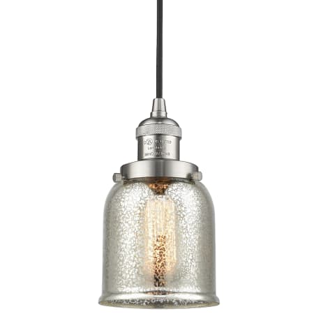 Bellevue Mabel 5" Wide Mini Pendant with Mercury Glass Shade Brushed Satin Nickel