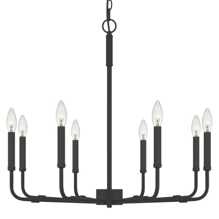 Bellevue Della 8 Light 28" Wide Taper Candle Chandelier Matte Black