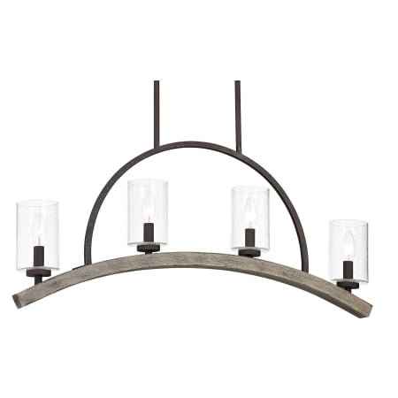 Bellevue Persuasion 4 Light 32" Wide Linear Chandelier Matte Black