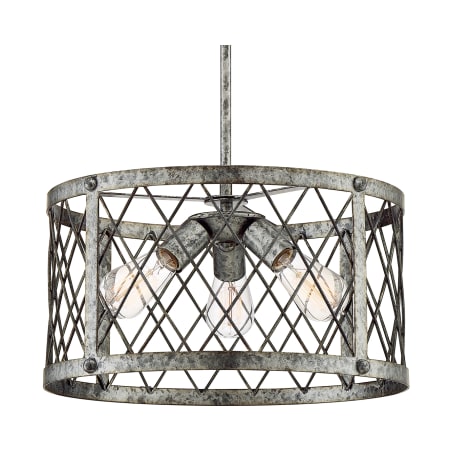 Bellevue Saevius 3 Light 17" Wide Pendant Rustic Gold