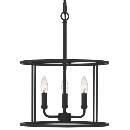 Bellevue Della 3 Light 14" Wide Taper Candle Pendant Matte Black