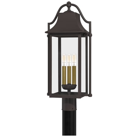 Bellevue Elsie 3 Light 24" Tall Outdoor Single Head Post Light Western Bronze