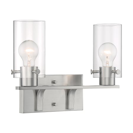 Bellevue Copson 2 Light 15" Wide Bathroom Vanity Light Brushed Nickel