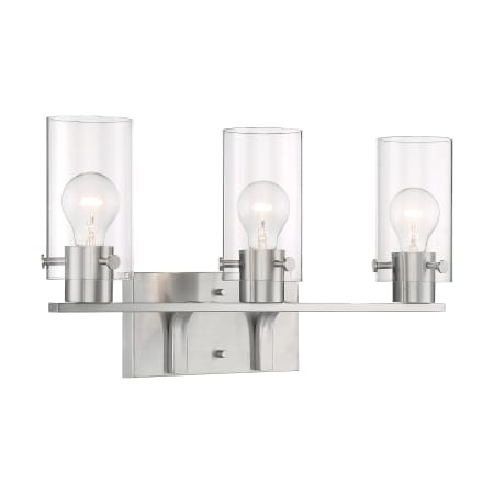 Bellevue Copson 3 Light 21" Wide Bathroom Vanity Light Brushed Nickel