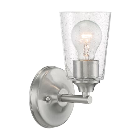 Bellevue Tussle 9" Tall Bathroom Sconce Brushed Nickel