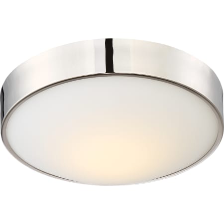 Bellevue Revitalize Single Light 13" Wide Integrated LED Flush Mount Bowl Ceiling Fixture Polished Nickel