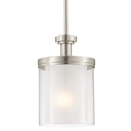 Bellevue Immured Single Light 6" Wide Mini Pendant Brushed Nickel