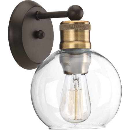 Bellevue Aubrey 6-1/2" Wide Bathroom Sconce with Clear Glass Shade Antique Bronze