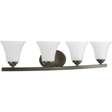 Bellevue Ashbroook 4 Light 28" Wide Bathroom Vanity Light Antique Bronze / White Shade