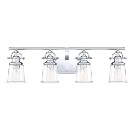 Bellevue Stone 4 Light 32" Wide Bathroom Vanity Light Polished Chrome