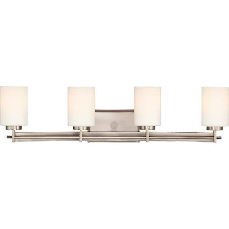 Bellevue Preble 4 Light 30" Wide Bathroom Vanity Light with Glass Cylinder Shades Antique Nickel