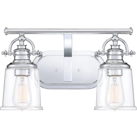 Bellevue Stone 2 Light 16" Wide Bathroom Vanity Light Polished Chrome