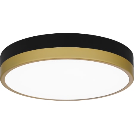 Bellevue Tubi 11" Wide LED Flush Mount Ceiling Fixture Matte Black / Gold