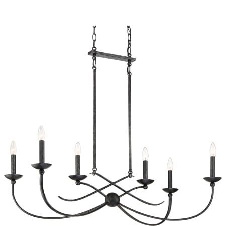 Bellevue Grand 6 Light 38" Wide Taper Candle Chandelier Old Black