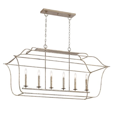 Bellevue Lynn 6 Light 48" Wide Chandelier Century Silver Leaf