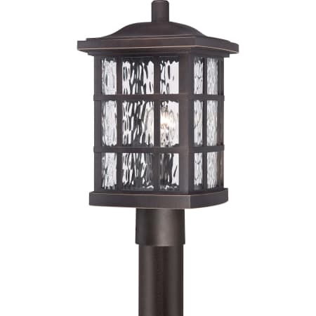 Bellevue Cambria 1 Light 17" Tall Post Lantern with Clear Water Glass Palladian Bronze
