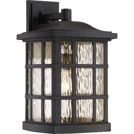 Bellevue Cambria 1 Light 17" Tall Outdoor Lantern Wall Sconce with Water Clear Glass Matte Black