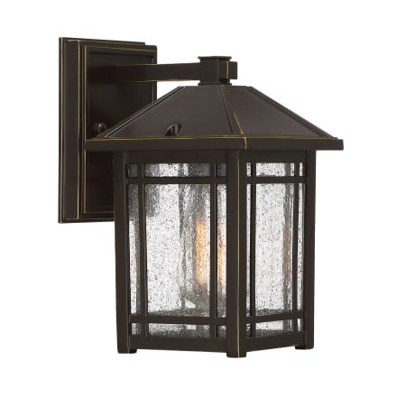 Bellevue Collingsworth Single Light 9-3/4" High Outdoor Wall Sconce with Clear Seedy Glass Shade Palladian Bronze