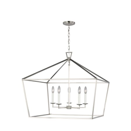 Bellevue Moselle 5 Light 28" Wide Taper Candle Chandelier Brushed Nickel