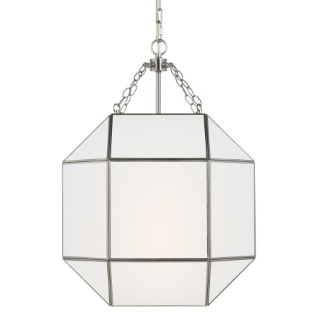 Bellevue Aveyron 3 Light 19" Wide Pendant with Frosted Glass Shade Brushed Nickel