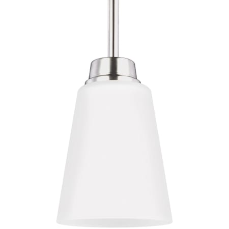 Bellevue Adams Single Light 4" Wide Mini Pendant Brushed Nickel