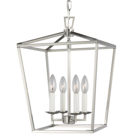 Bellevue Moselle 4 Light 13" Wide Taper Candle Pendant Brushed Nickel