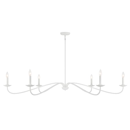 Bellevue 6 Light 62" Wide Taper Candle Style Chandelier Bisque White