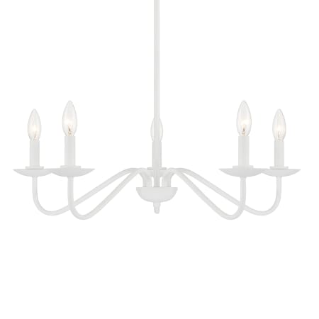 Bellevue 5 Light 28" Wide Taper Candle Style Chandelier Bisque White