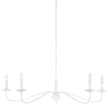 Bellevue 5 Light 7" Tall Taper Candle Style Chandelier Bisque White
