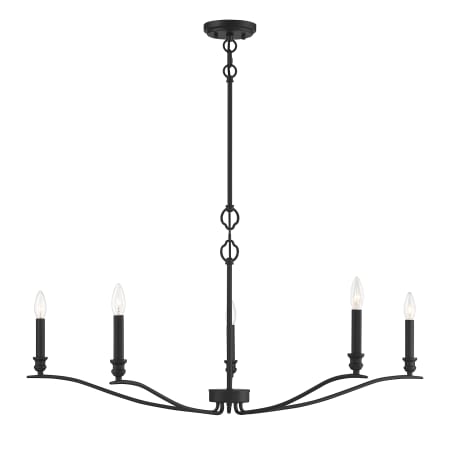 Bellevue 5 Light 15" Tall Taper Candle Style Chandelier Matte Black